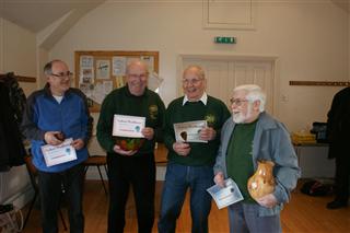 The happy winners. Howard Overton, Norman Smithers, Pat Hughes and Dave Reed